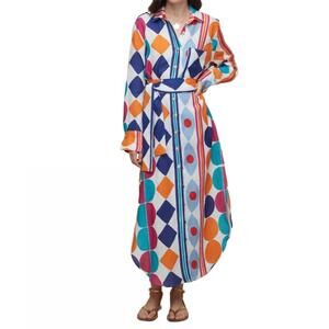 NEW GALERIA positano long circus dress in multi